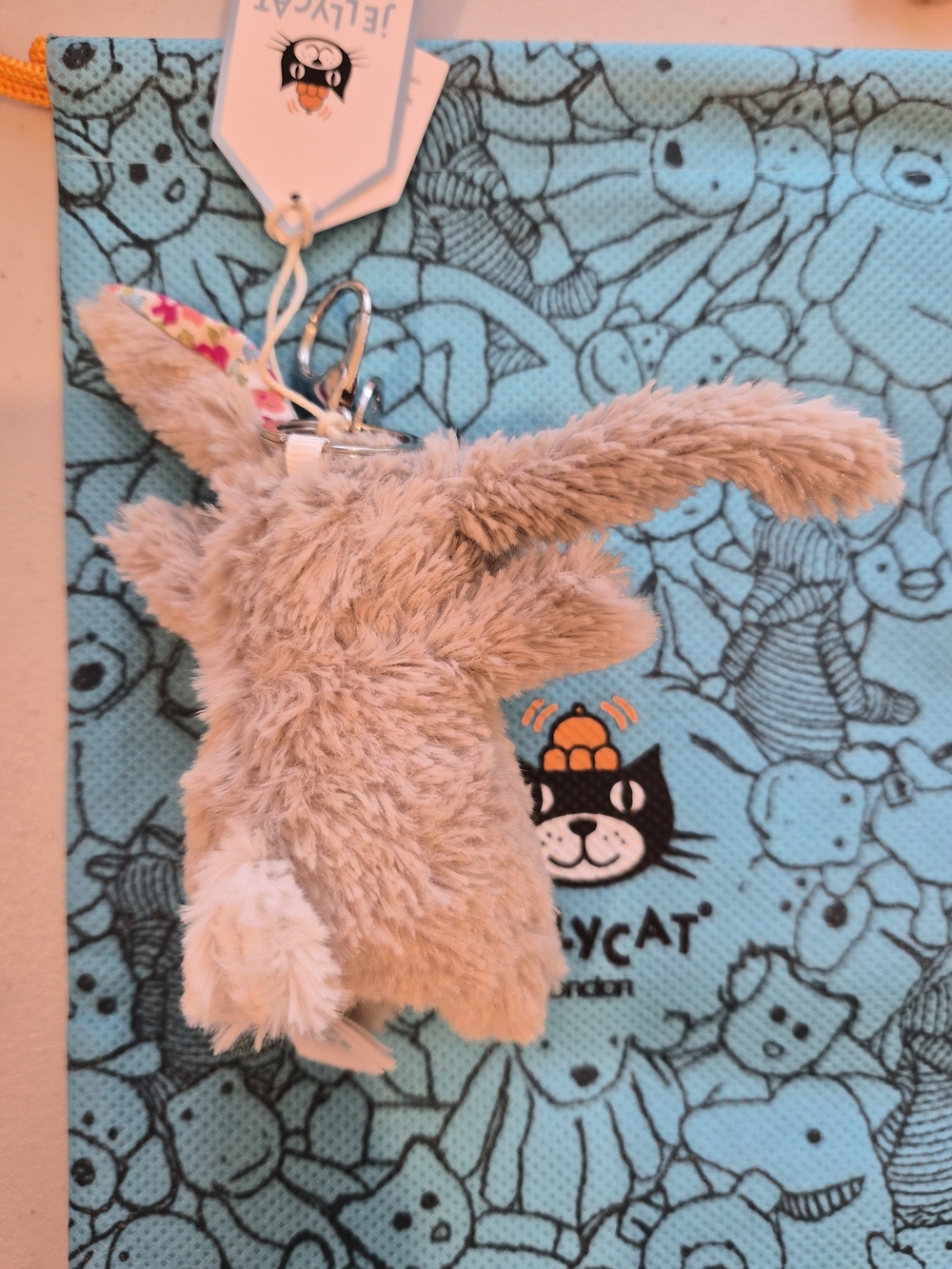 Jellycat Beige Bunny Bag Charm - Picture 5 of 5